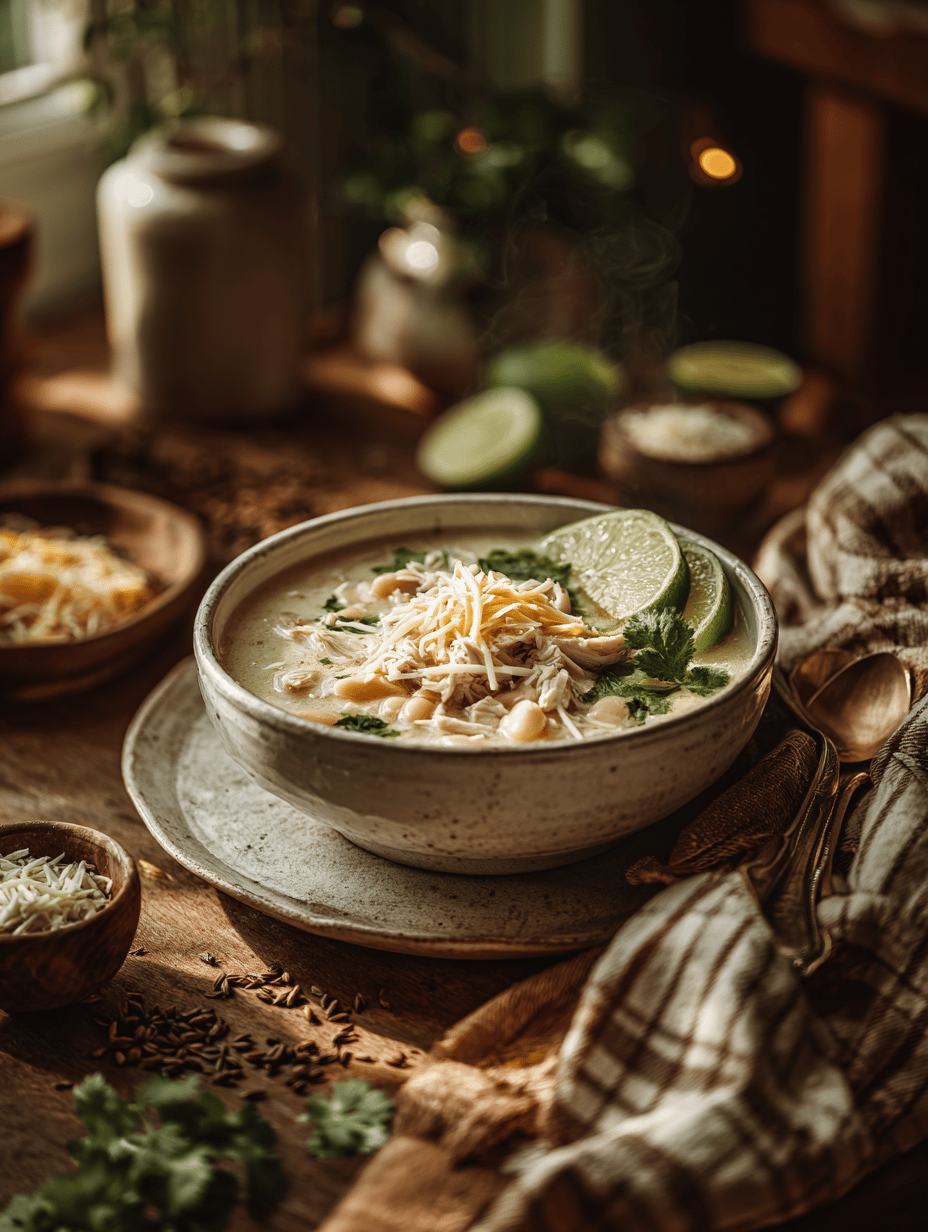 White Chicken Chili Recipe: A Cozy Twist with a Kick of Lime
